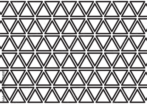 Retro rhythmic w/b triangle pattern.