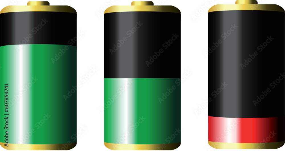 vector Battery with various loads. Isolated on withe background vector Battery with various loads. Isolated on withe background