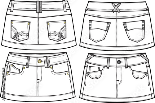 lady denim skirt