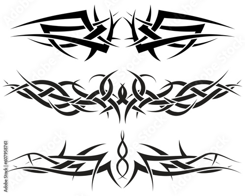 Patterns of tribal tattoo for design use