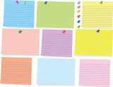 Colorful Note Pads and pushpins