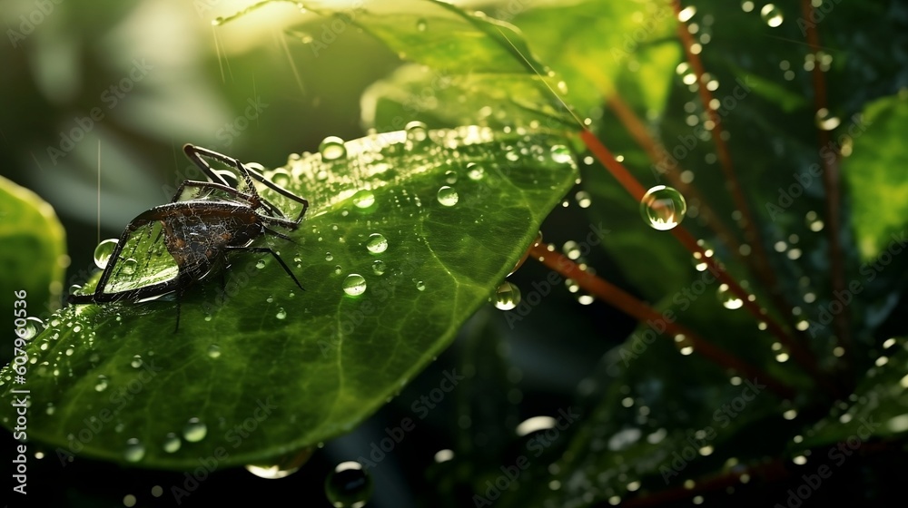 water drops on a leaf water drops on a leaf