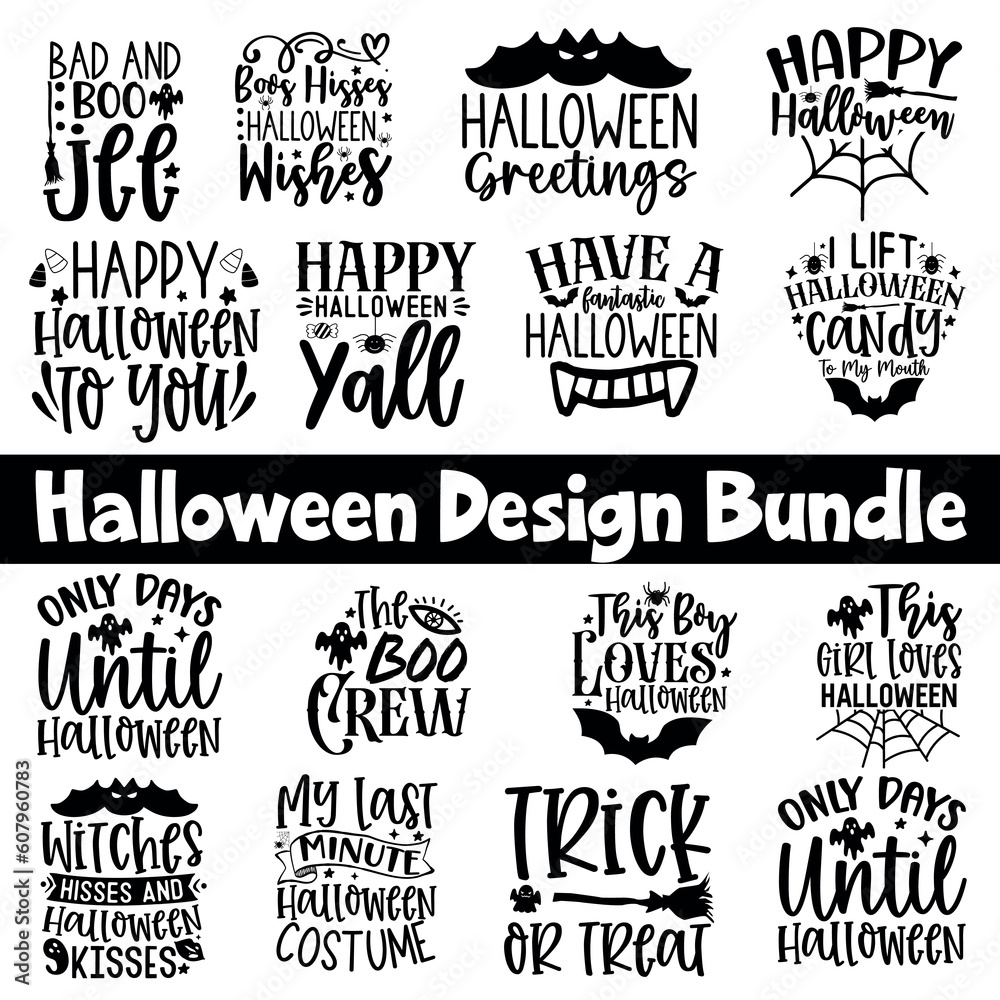 Halloween Quotes Design Bundle