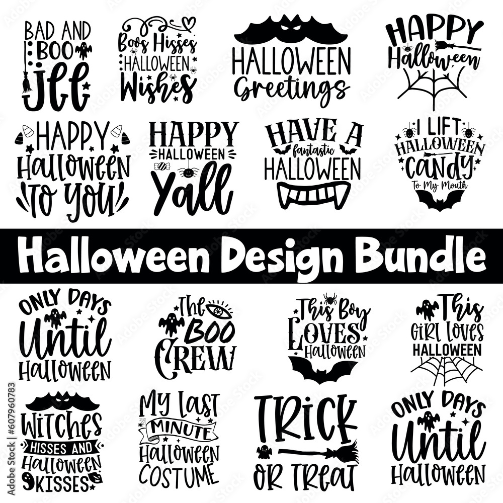 Obraz premium Halloween Quotes Design Bundle