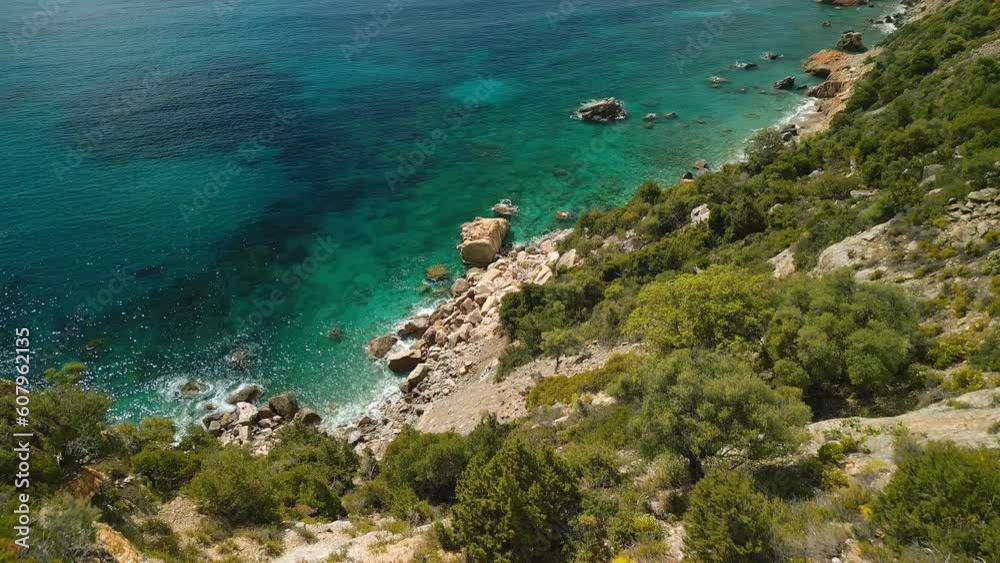 Fly along coast of Sardinia at Pedra Longa Fly along coast of Sardinia at Pedra Longa