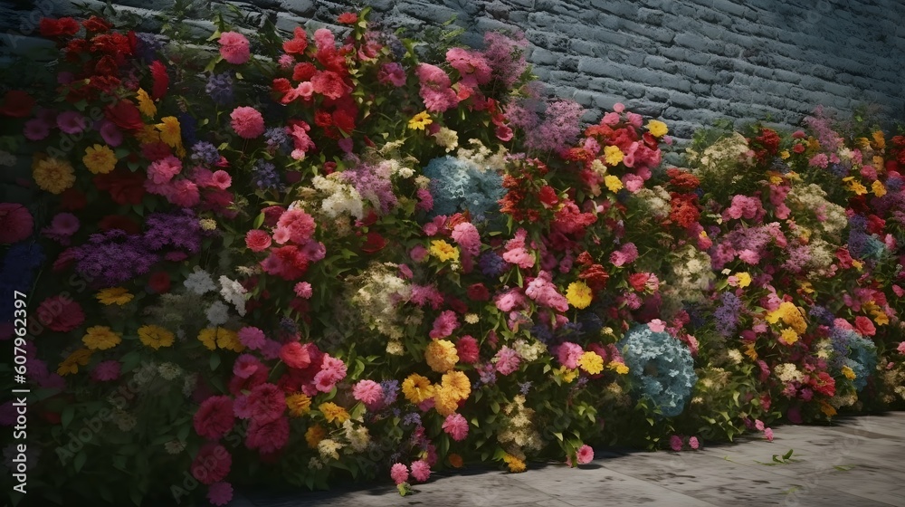 wall of flowers