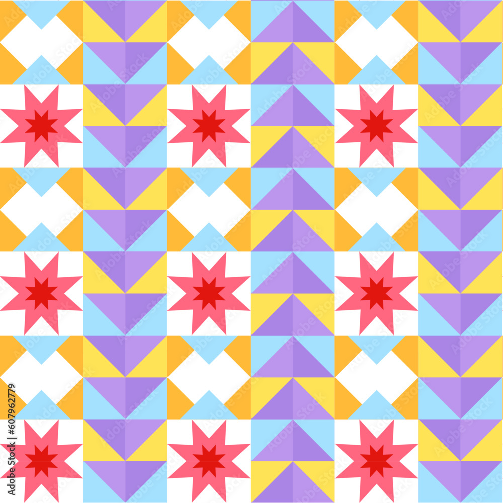 Flat Pastel Geometric Pattern Flat Pastel Geometric Pattern