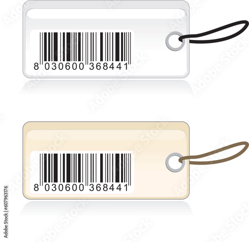 bar - code labels for products in grey and color