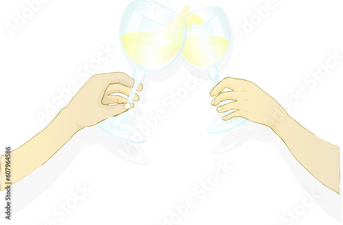 clinking of glasses attached to any festive event ïîèñê