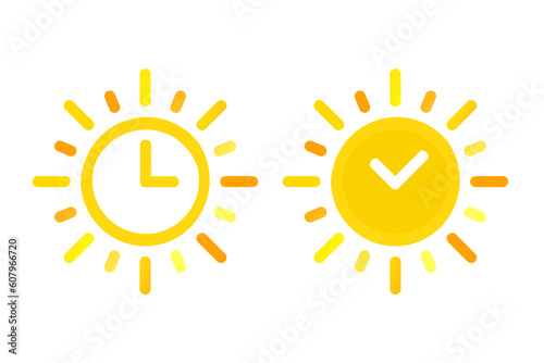 Sun time icon. Illustration vector