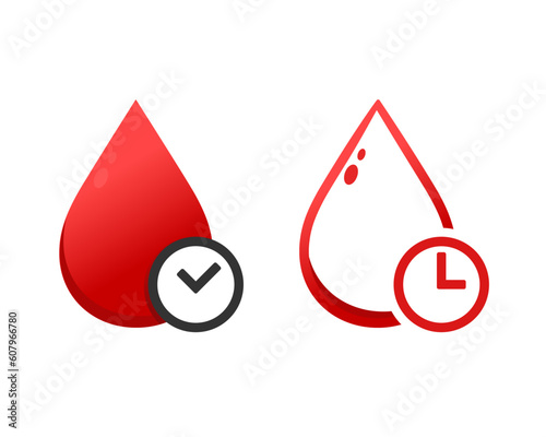 Blood time icon. Illustration vector