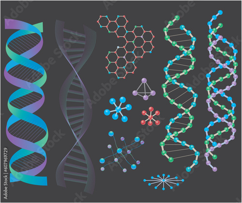 DNA elements pattern design.