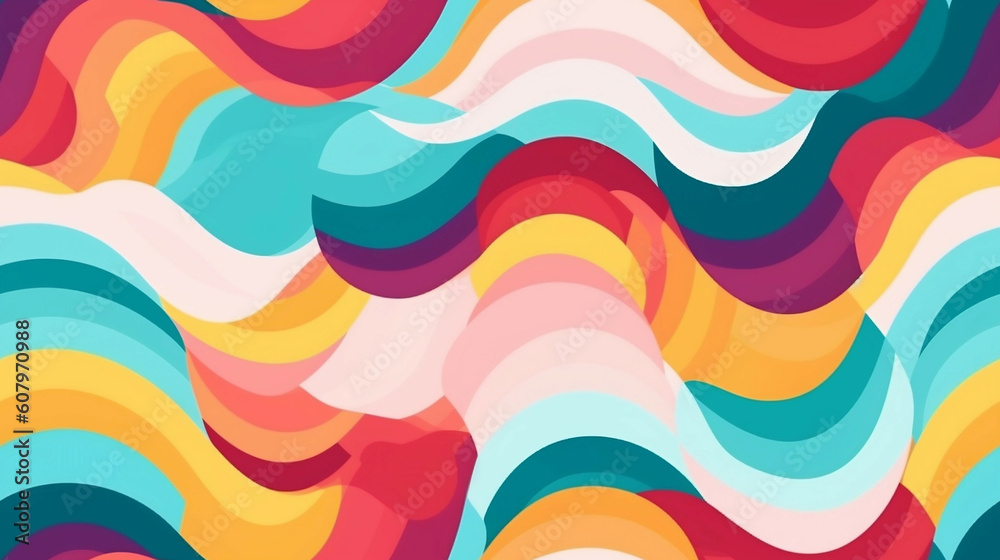 Obraz premium Minimalistic colorful geometric abstract pattern new quality universal colorful technology stock image illustration design, generative ai