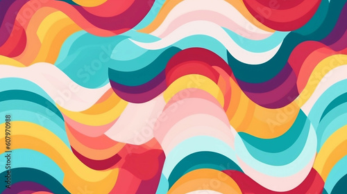 Minimalistic colorful geometric abstract pattern new quality universal colorful technology stock image illustration design, generative ai