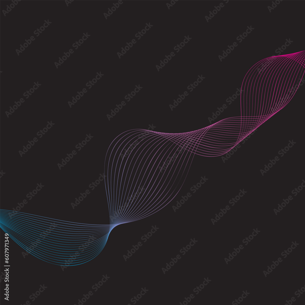 Fototapeta premium Abstract futuristic colorful lines background. Vector design