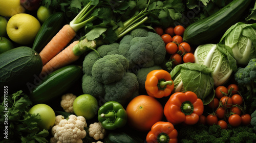 Variety of fresh vegetables at a farmers market