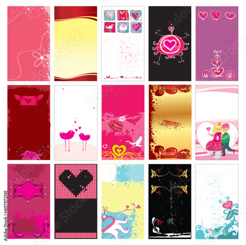 Valentin`s day cards templates with space for your text