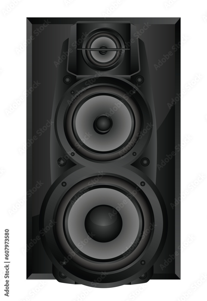 Isolated image of audio speaker. Vector illustration. Isolated image of audio speaker. Vector illustration.