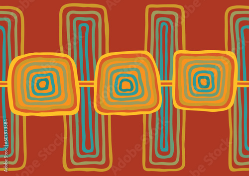 Vector Australian pattern to cloning and putting together