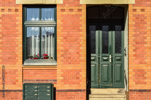 View of brick building with...