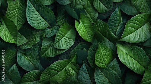 Leaves texture, background with leaves texture, Generative AI