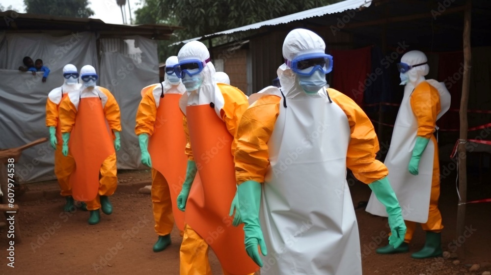 ebola outbreak in west africa generative ai - obrazy, fototapety, plakaty 