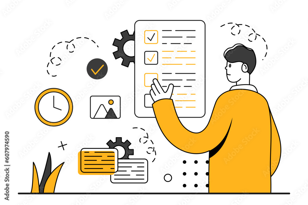 check-list-scene-man-with-to-do-list-schedule-planning-concept