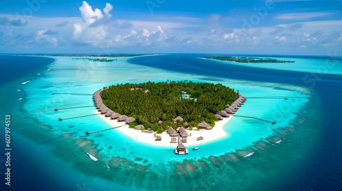 maldives island generative ai photo