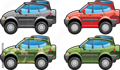 crossover - part of my collections  of Car body style. Simple gradients only - no gradient mesh.