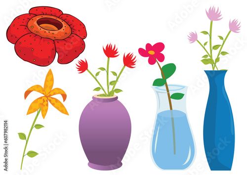 Assorted flower of nature illustration in vector