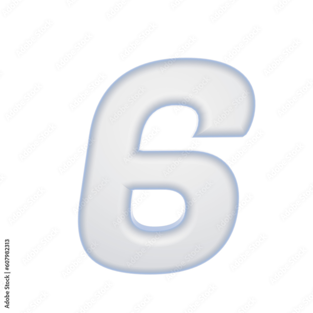 number 3D rendering isolated on white background, with shadow number 3D rendering isolated on white background, with shadow