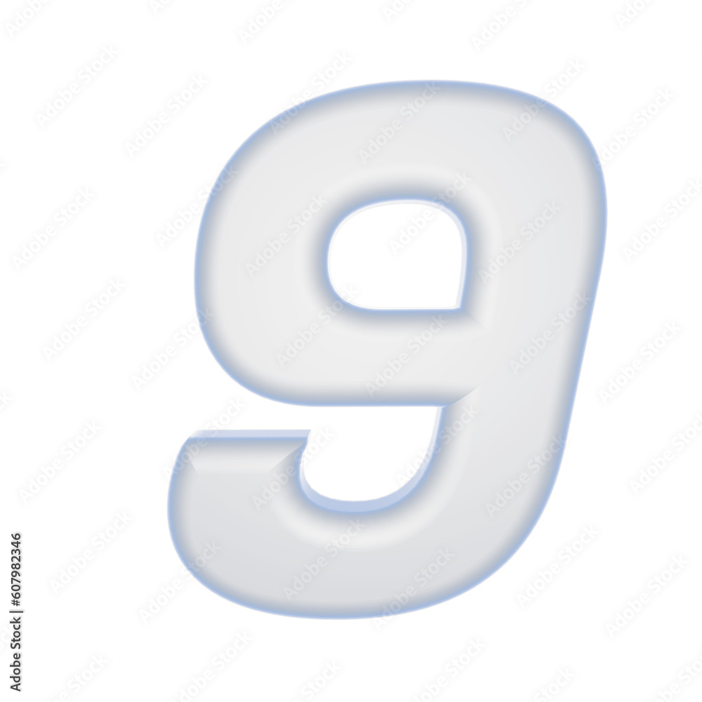 number 3D rendering isolated on white background, with shadow number 3D rendering isolated on white background, with shadow