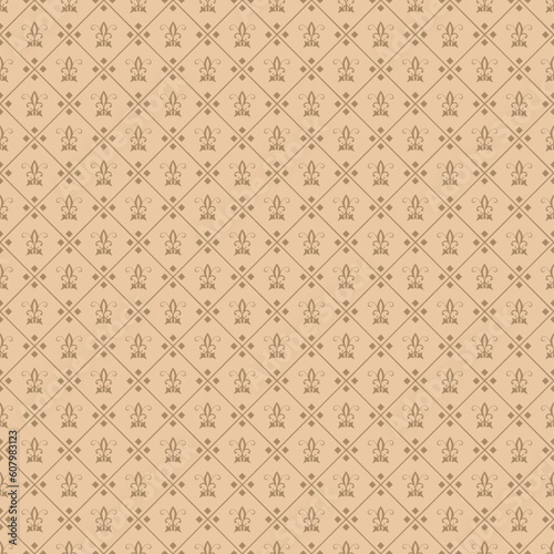 Decorative fleur de lis seamless tile wallpaper