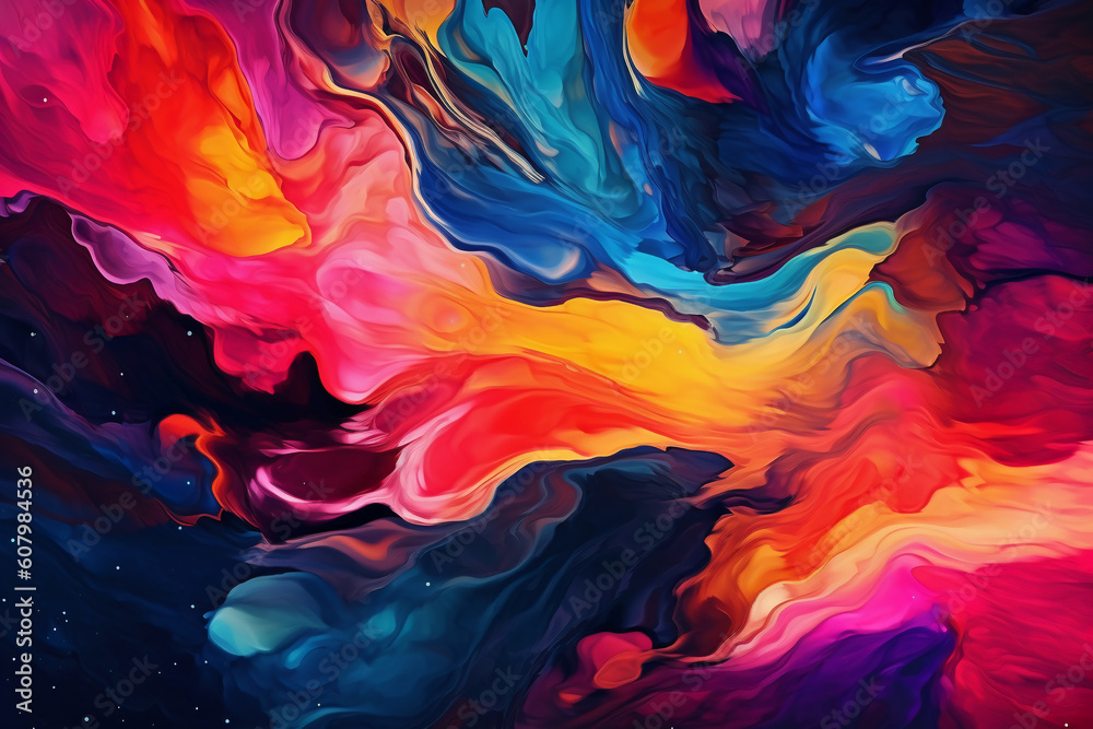 Abstract fluid color background. fluid, colours. AI generative