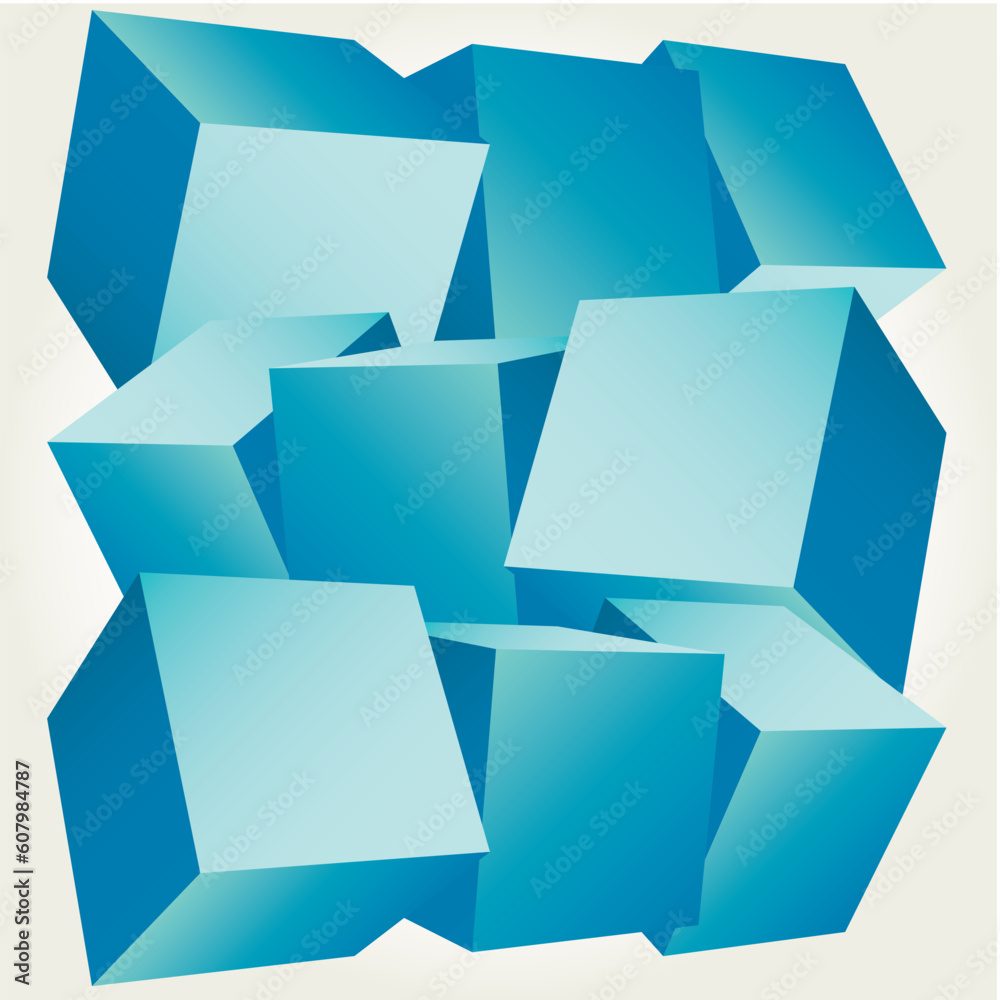 Obraz premium 3d composition of cubes vector illustration