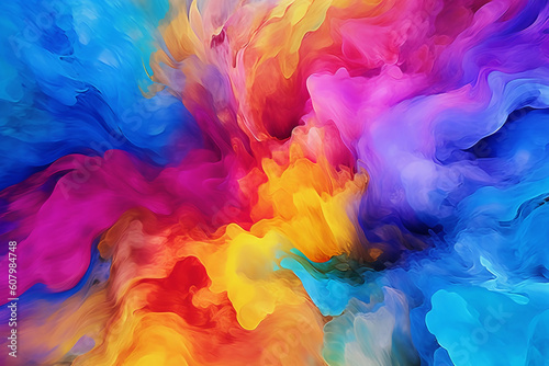 Abstract fluid color background. fluid, colours. AI generative © SANGHYUN