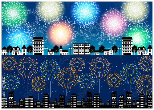 花火大会の街2種類