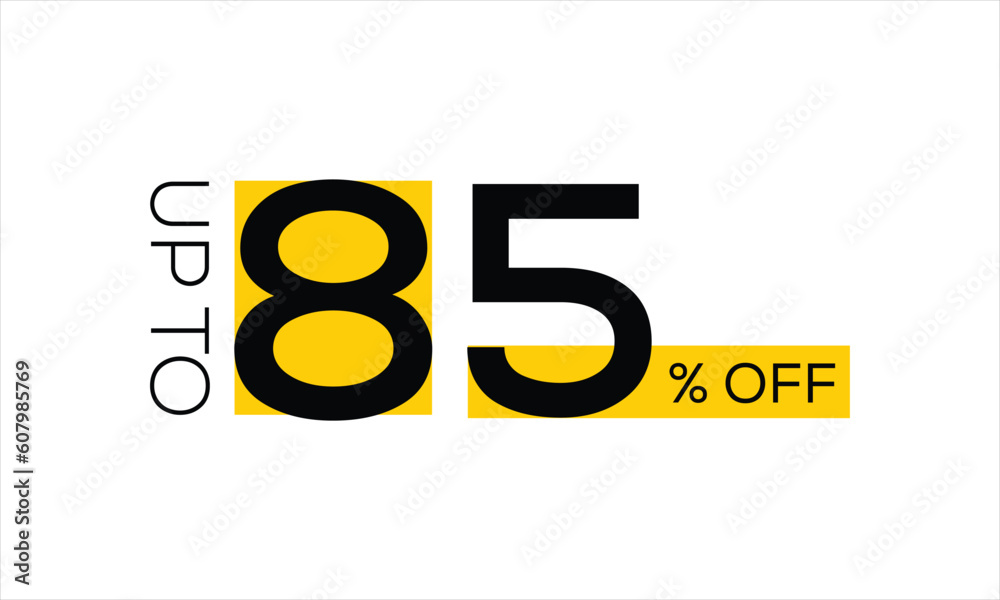 special offer up to 85 percent off, abstract sale offer vector, abstract 85% off template