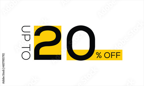 special offer up to 20 percent off, abstract sale offer vector, abstract 20% off template