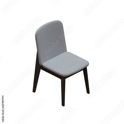 Fabric Seat Dining Chair With Wooden Leg 01