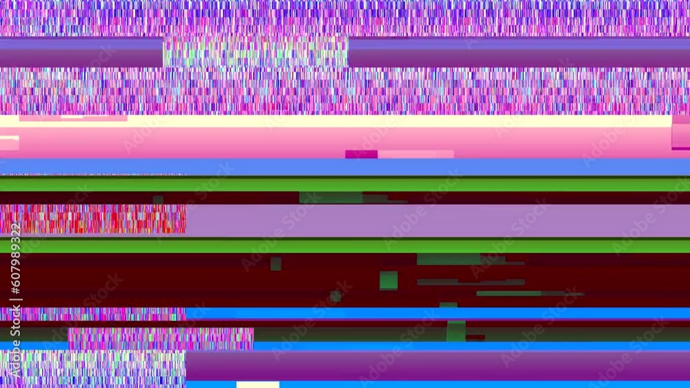 Glitch TV screen distortion