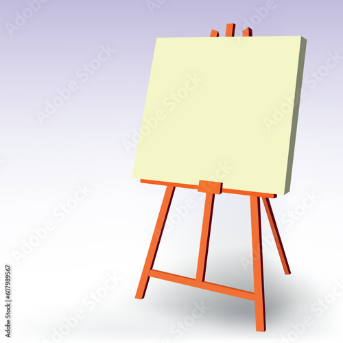 vector illustration of a blank easel