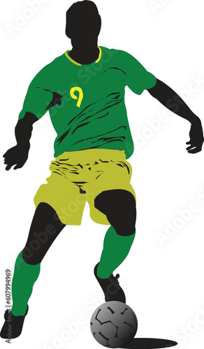 Soccer players. Vector illustration