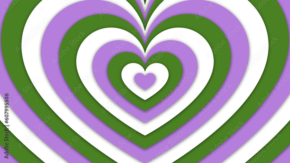 Happy Pride Month Gender Queer Pride Flag Heart Tunnel Background Happy Pride Month Gender Queer Pride Flag Heart Tunnel Background