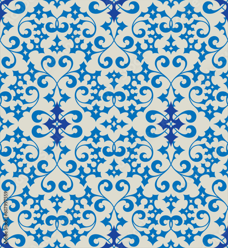 Seamless background from a floral ornament, Fashionable modern wallpaper or textile
