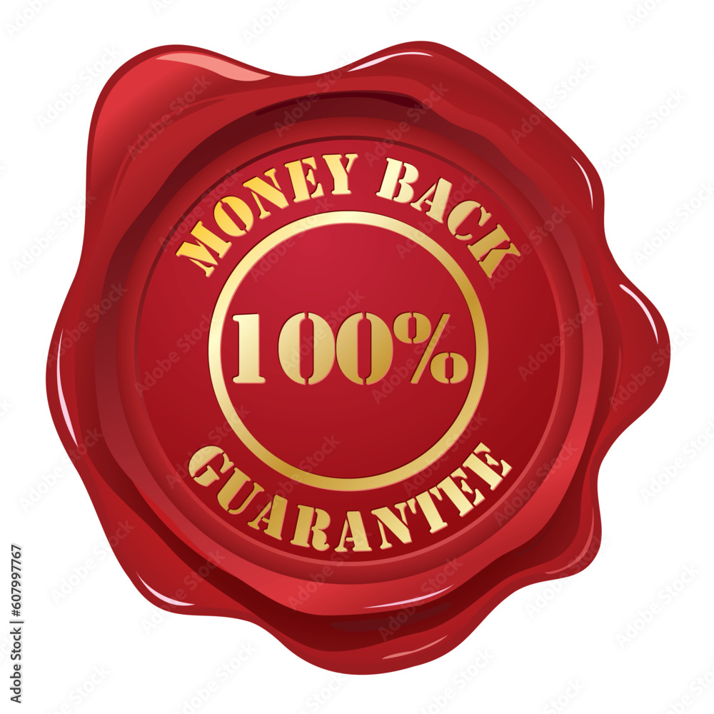 Guaranteed wax seal. Isolated on white for easy editing. Guaranteed wax seal. Isolated on white for easy editing.