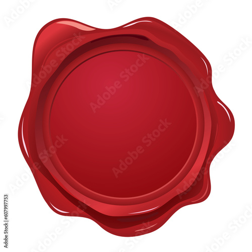 Blank wax seal.  Isolated on white for easy editing.
