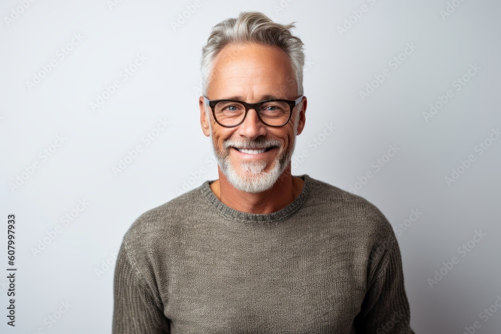 Portrait of a senior man in eyeglasses smiling at the camera. Portrait of a senior man in eyeglasses smiling at the camera.