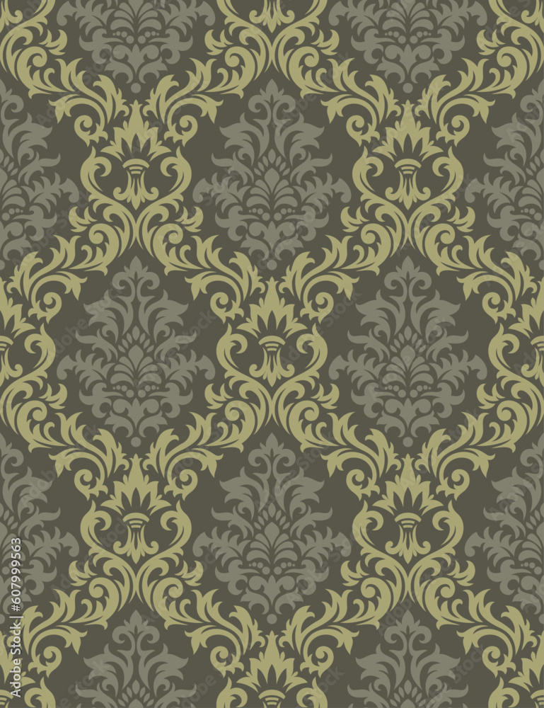 Seamless background from a floral ornament, Fashionable modern wallpaper or textile