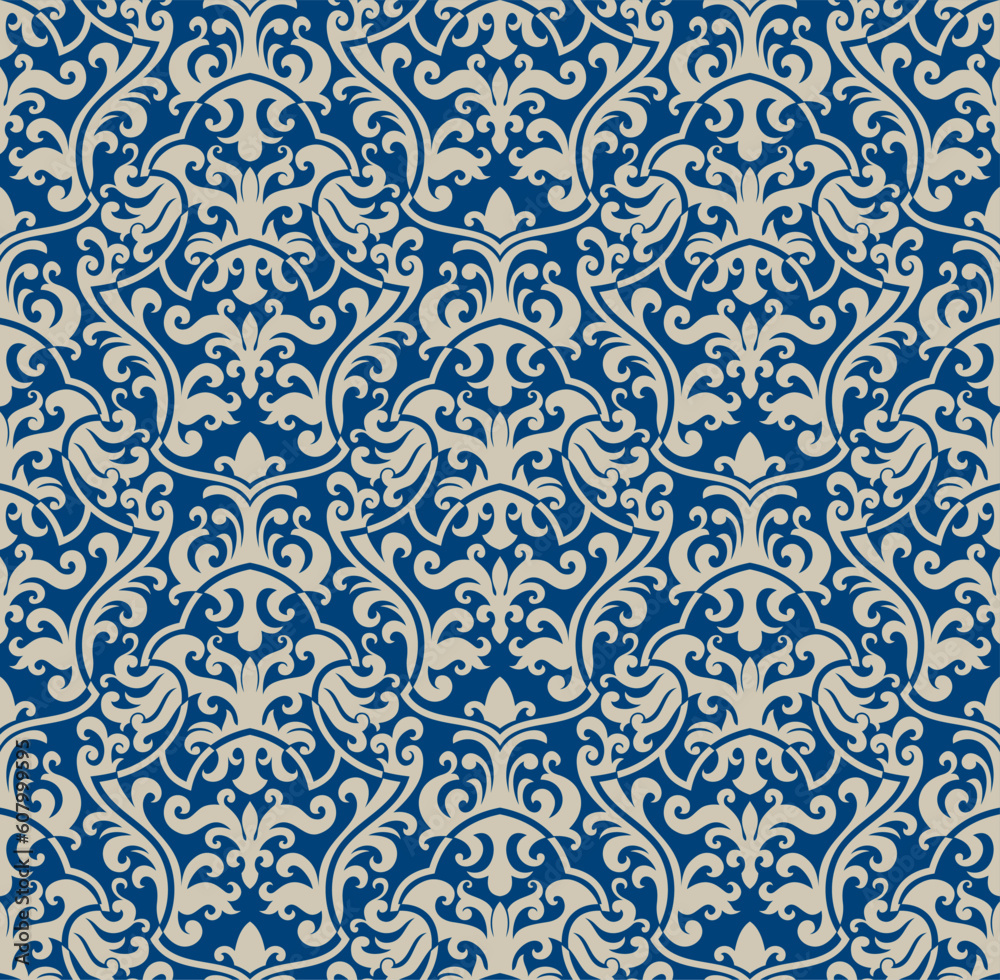 Seamless background from a floral ornament, Fashionable modern wallpaper or textile